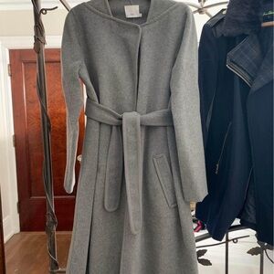 Vince Gray Belted Coat